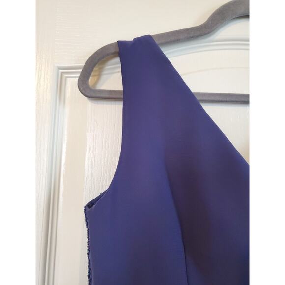 Sean Couture Inky Blue Beaded Bodice New Maxi Formal Gown Prom Dress, Size 10 - Picture 11 of 15